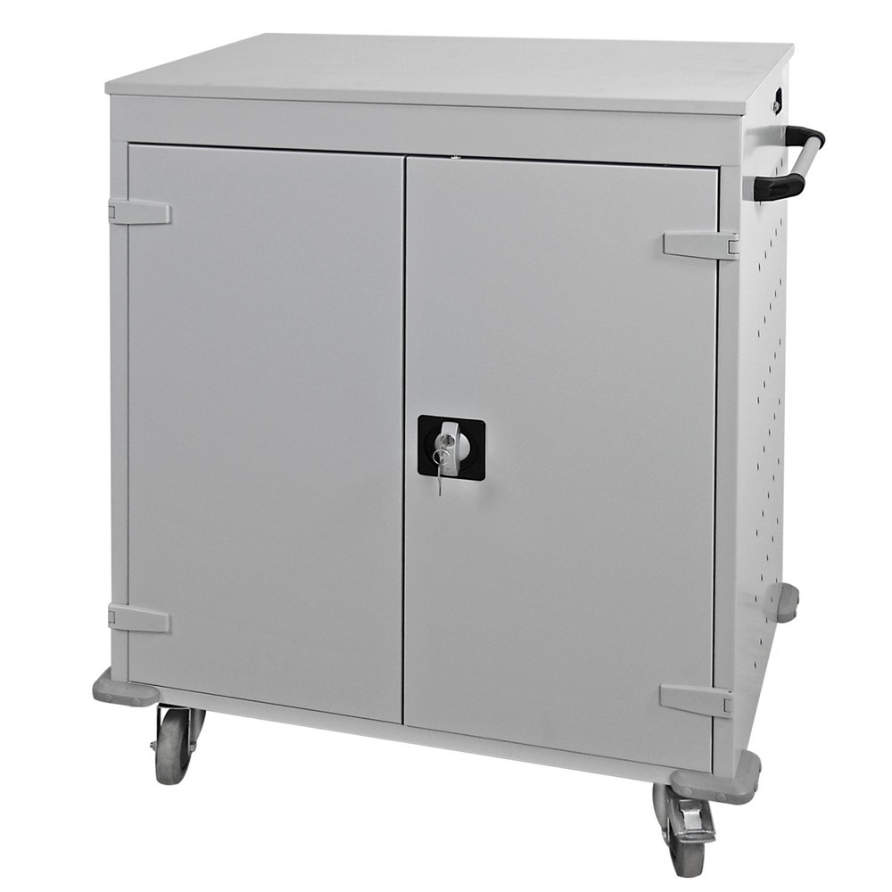 Immagine del prodotto n. 1: Carrello ad ante porta laptop/tablet, HxLxP 1.060 x 920 x 500 mm, 16 scomparti incl. alimentatore
