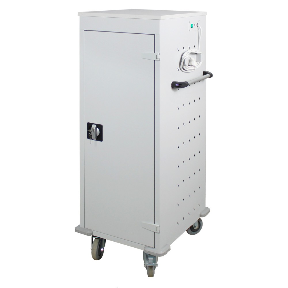 Immagine del prodotto n. 3: Carrello ad ante porta laptop/tablet, HxLxP 1.250 x 530 x 500 mm, 10 scomparti incl. alimentatore