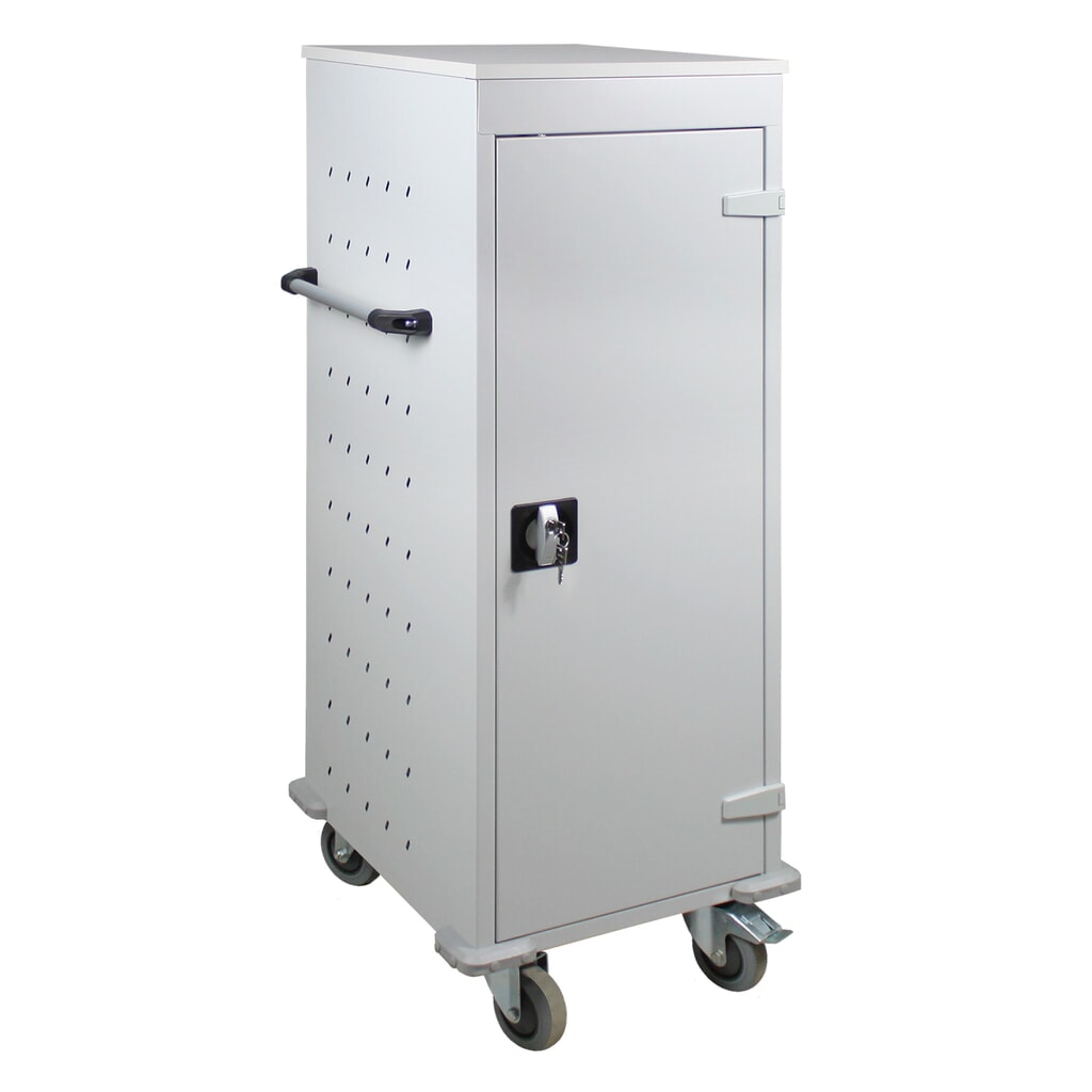 Carrello ad ante porta laptop/tablet, HxLxP 1.250 x 530 x 500 mm, 10 scomparti incl. alimentatore Immagine del prodotto: Carrello ad ante porta laptop/tablet, HxLxP 1.250 x 530 x 500 mm, 10 scomparti incl. alimentatore