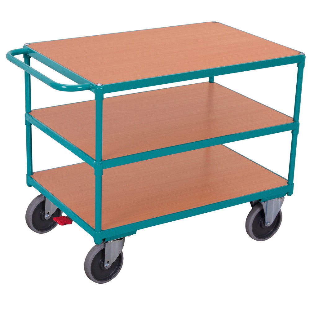 Immagine del prodotto n. 1: Carrello con pianale Ameise®, staffa scorrevole orizzontale, 3 ripiani da 1.000 x 600 mm, portata 500 kg