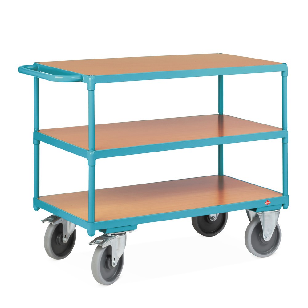 Immagine del prodotto n. 3: Carrello con pianale Ameise®, staffa scorrevole orizzontale, 3 ripiani da 1.000 x 600 mm, portata 500 kg