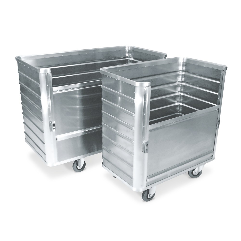 Immagine del prodotto: Carrello contenitore in alluminio con parete semi-abbattibile, 355 litri