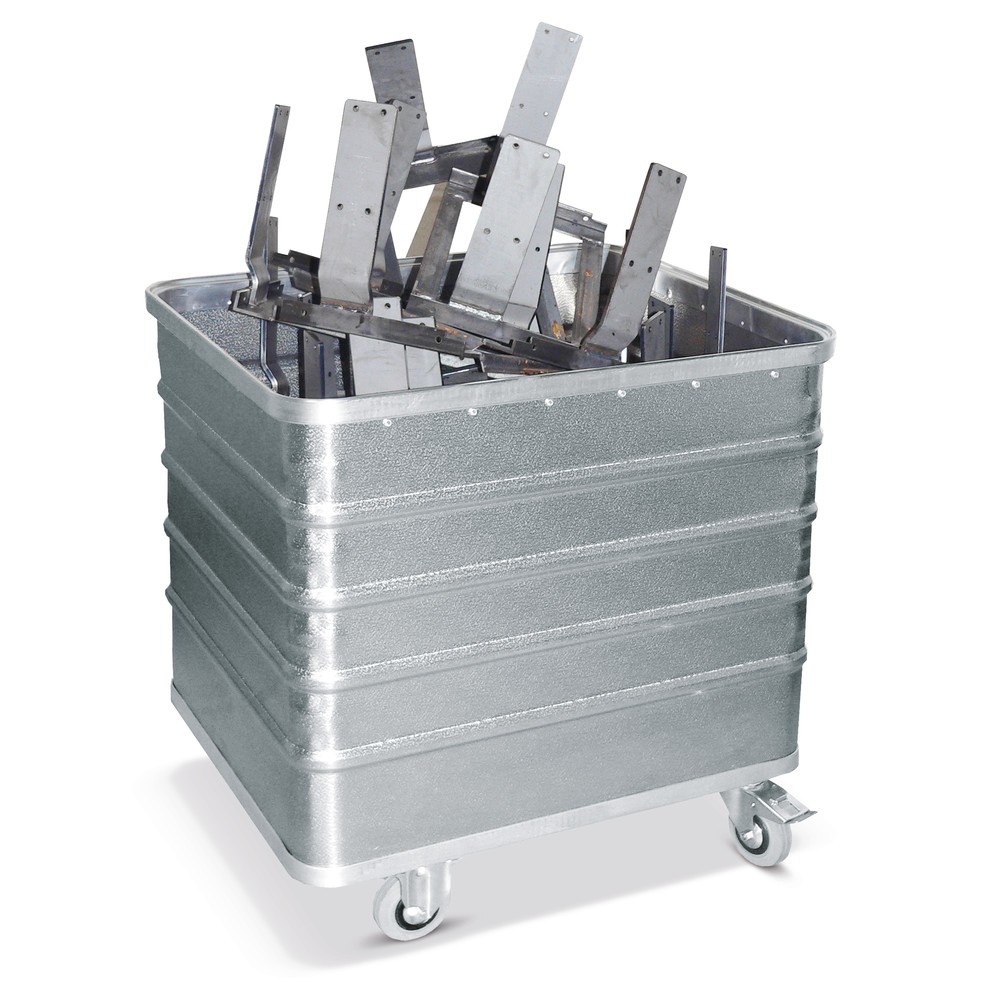 Immagine del prodotto n. 2: Carrello contenitore in alluminio con pareti chiuse, volume 229 litri