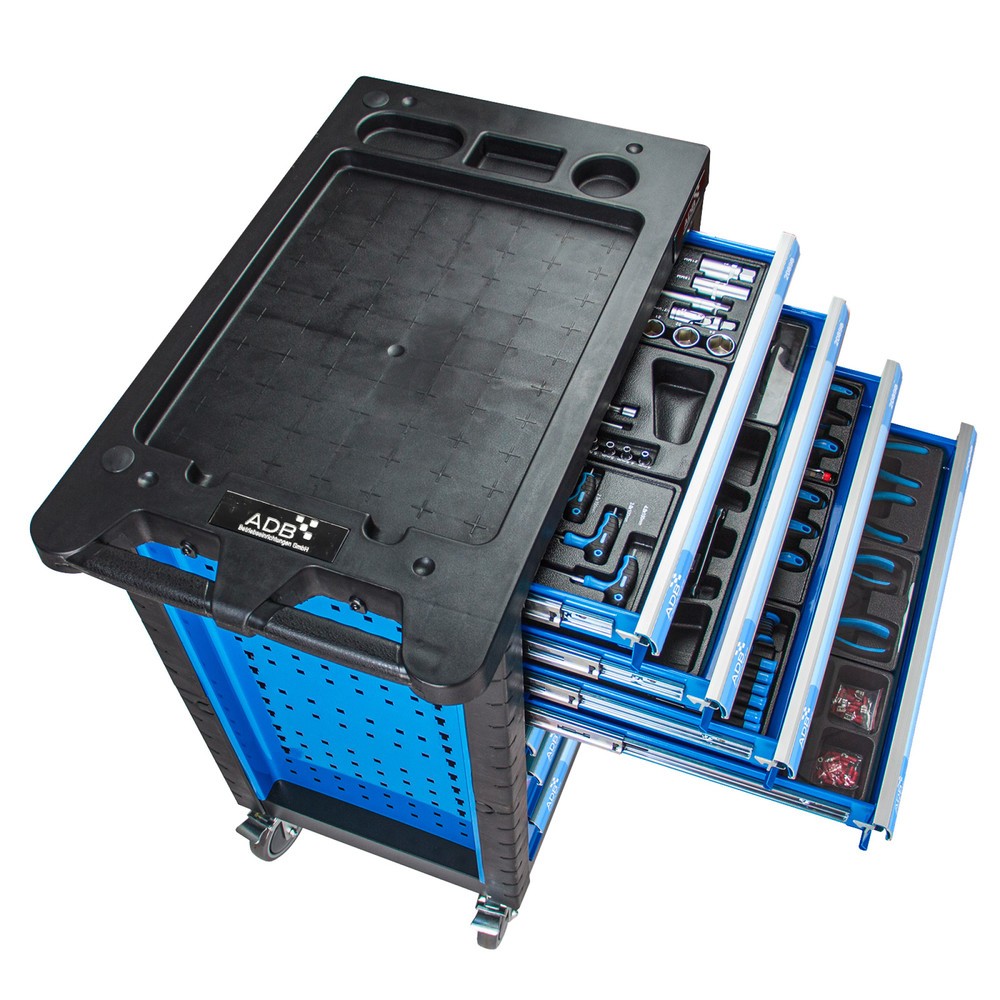 Immagine del prodotto n. 5: Carrello da officina RAPTOR, incl. assortimento di attrezzi da 250 pezzi