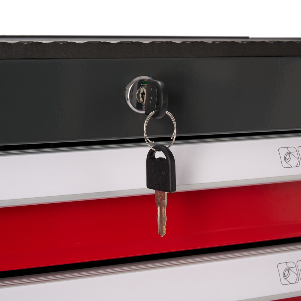 Immagine del prodotto n. 9: Carrello da officina Steinbock® S, 5 cassetti, con serratura, incl. assortimento di utensili da 92 pezzi