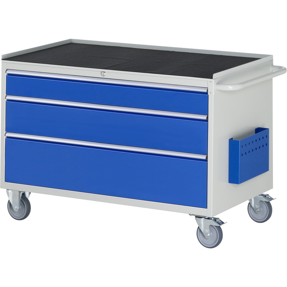 Immagine del prodotto n. 1: Carrello di montaggio RAU Serie 7000, AxLxP 795 x 1.145 x 650 mm, 3 cassetti 1 x 120, 1 x 180, 1 x 240 mm, piano di lavoro in metallo, portata cassetti 50 kg