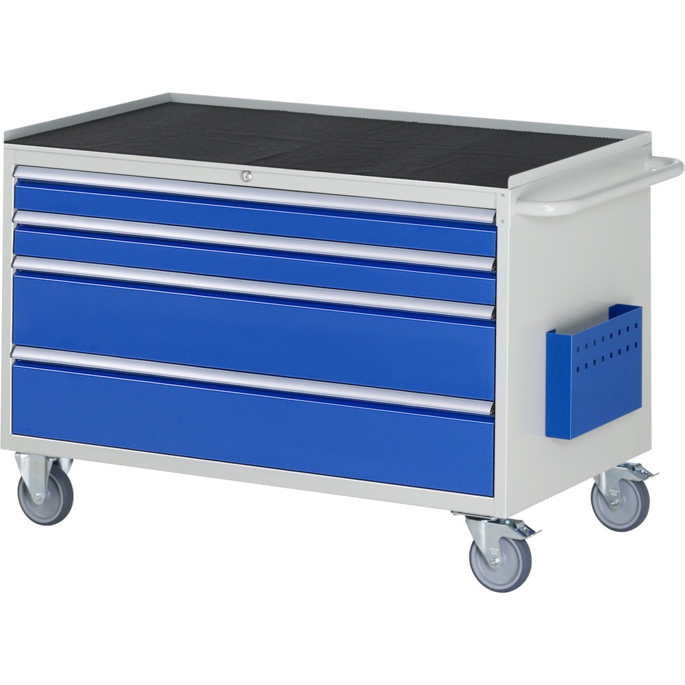 Immagine del prodotto n. 1: Carrello di montaggio RAU Serie 7000, AxLxP 795 x 1.145 x 650 mm, 4 cassetti 2 x 90, 2 x 180 mm, piano di lavoro in metallo, portata cassetti 50 kg