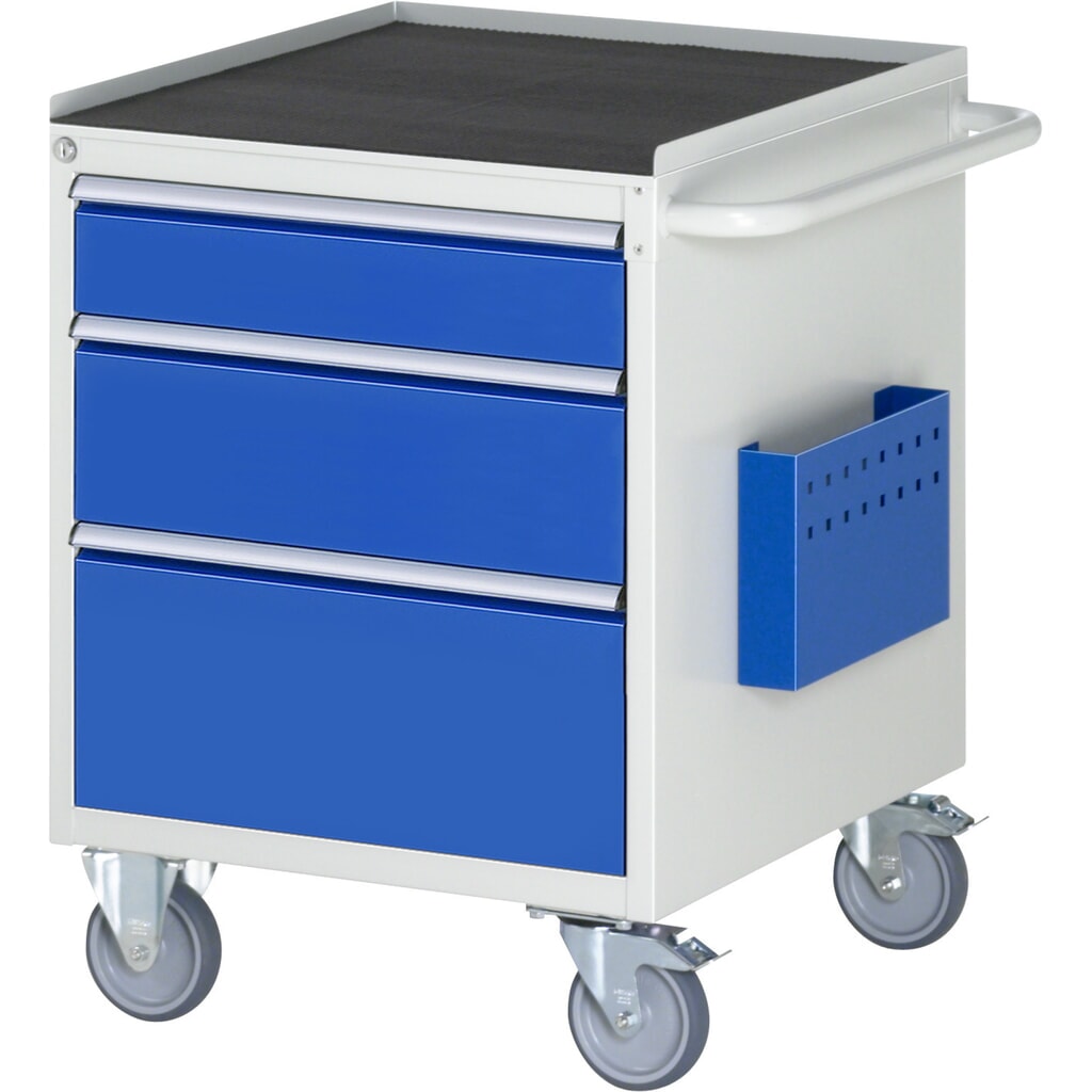 Immagine del prodotto n. 1: Carrello di montaggio RAU Serie 7000, AxLxP 795 x 580 x 650 mm, 3 cassetti 1 x 120, 1 x 180, 1 x 240 mm, piano di lavoro in metallo