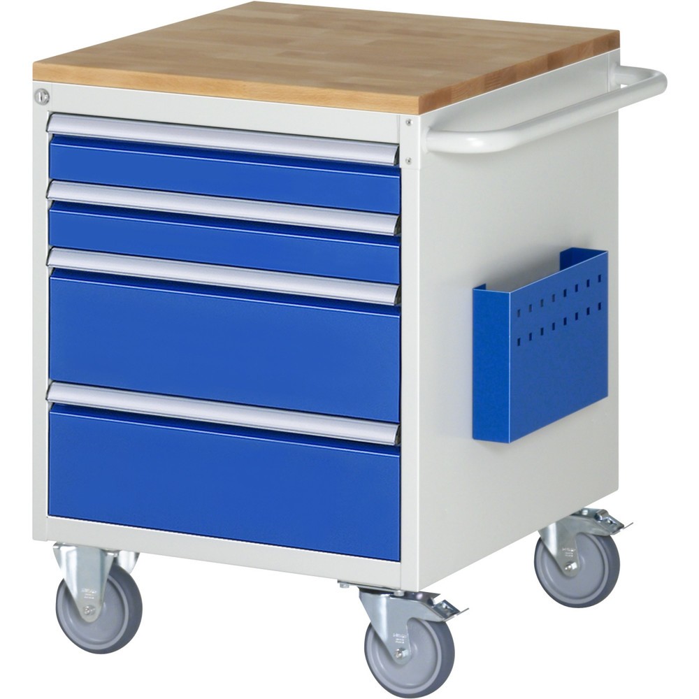 Immagine del prodotto n. 1: Carrello di montaggio RAU Serie 7000, AxLxP 795 x 580 x 650 mm, 4 cassetti 2 x 90, 2 x 180 mm, piano di lavoro in faggio