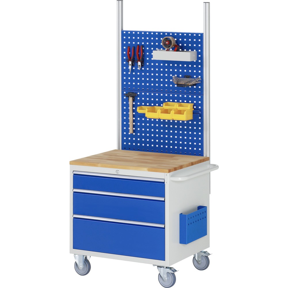 Immagine del prodotto n. 4: Carrello di montaggio RAU Serie 7000, AxLxP 795 x 770 x 650 mm, 3 cassetti 1 x 120, 1 x 180, 1 x 240 mm, piano di lavoro in faggio