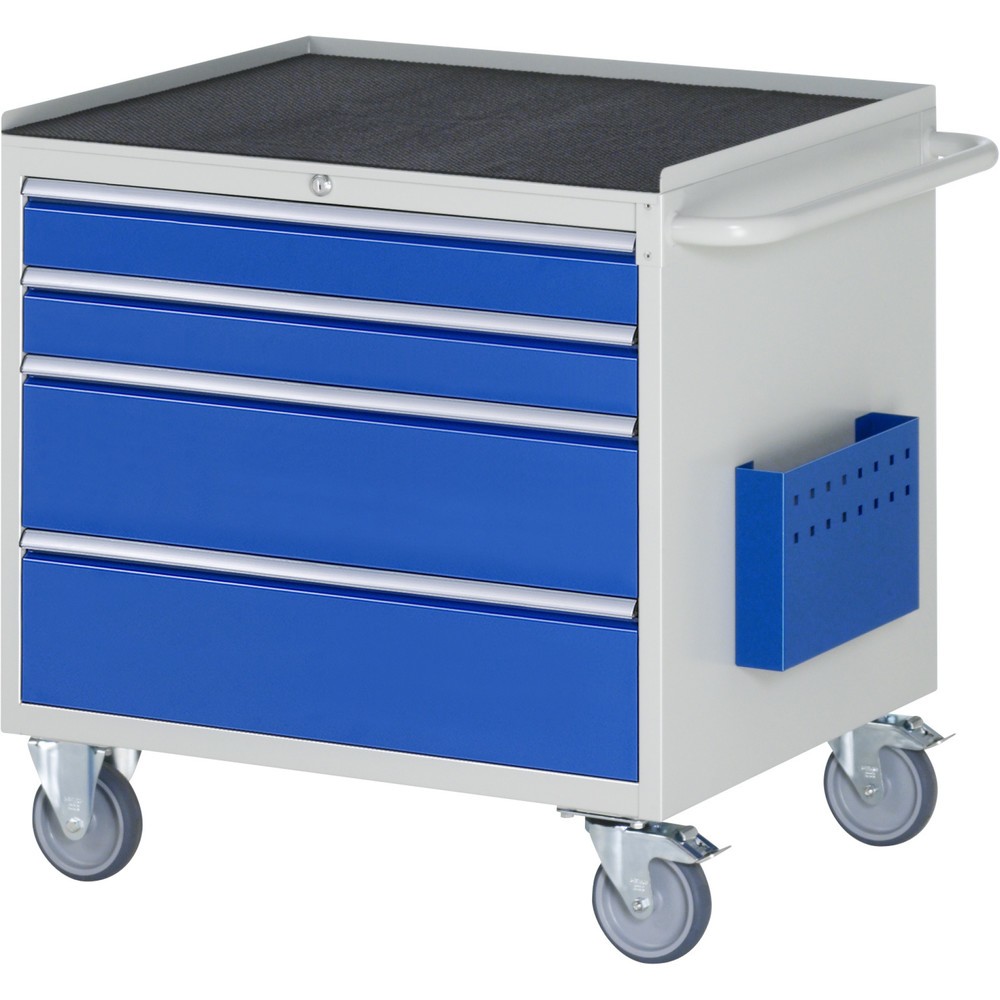 Immagine del prodotto: Carrello di montaggio RAU Serie 7000, AxLxP 795 x 770 x 650 mm, 4 cassetti 2 x 90, 2 x 180 mm, piano di lavoro in metallo