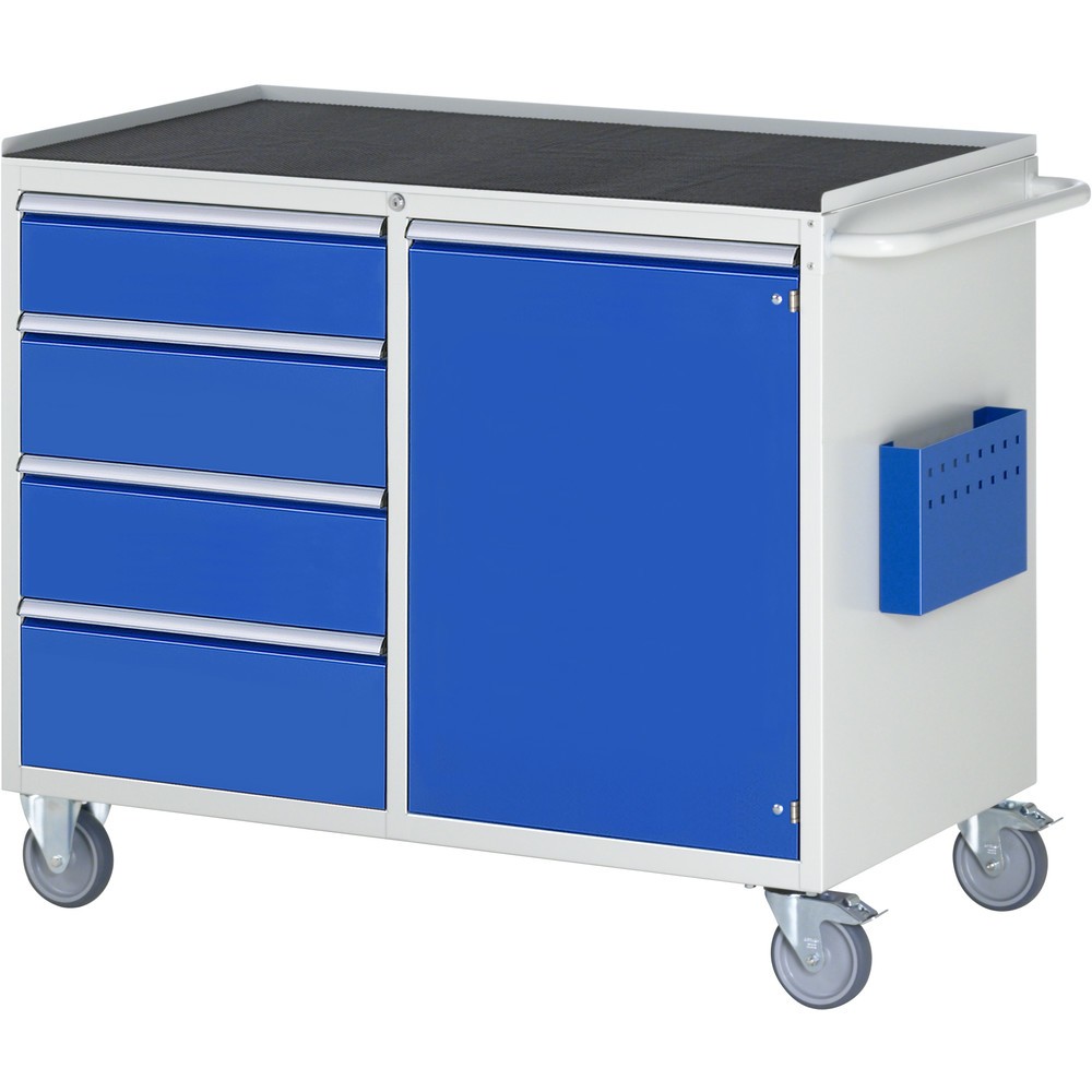 Immagine del prodotto: RAU Carrello da officina Serie 7000, HxLxP 975 x 1.145 x 650 mm, con 4 cassetti misura L e 1 anta battente misura L