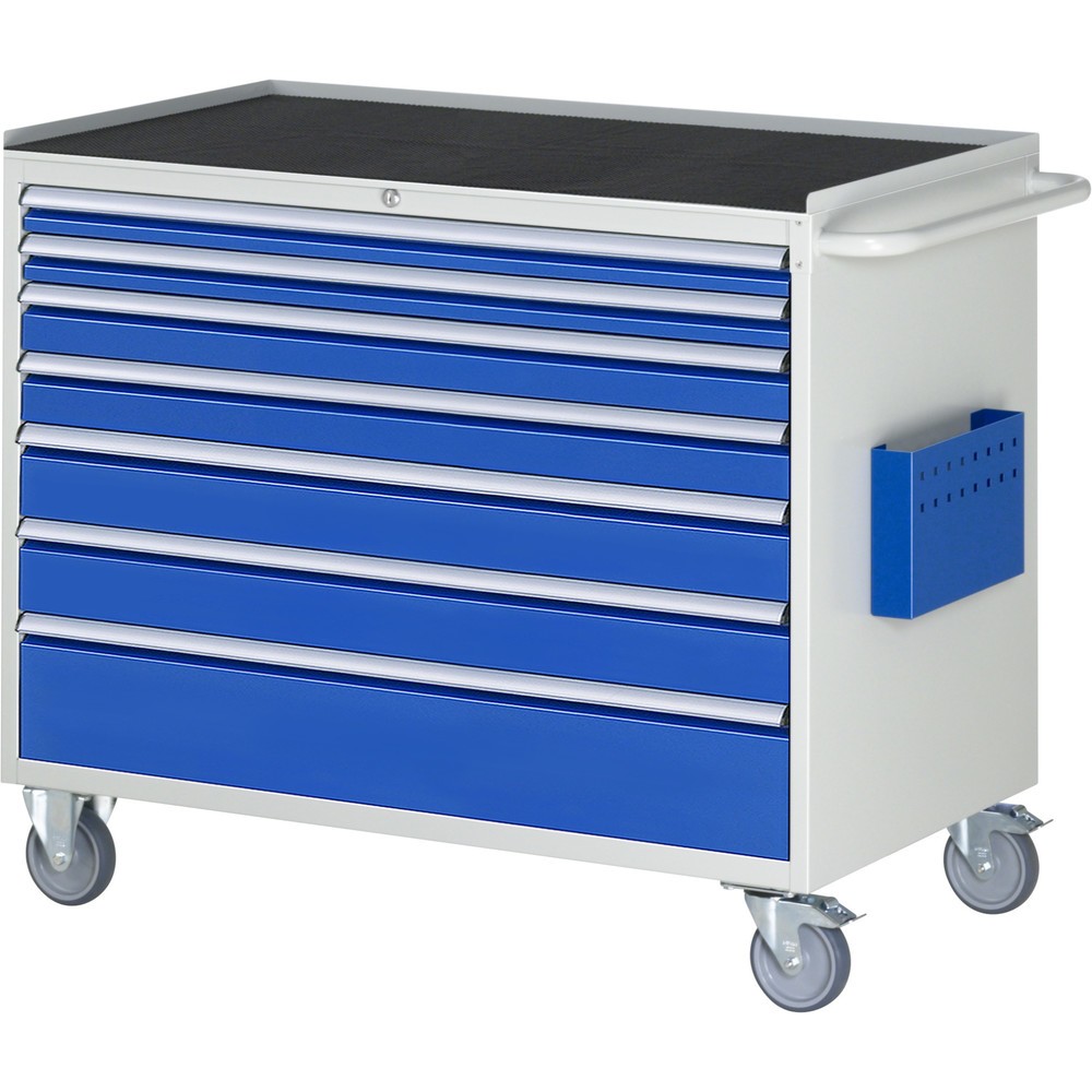 Immagine del prodotto n. 1: Carrello di montaggio RAU Serie 7000, AxLxP 975 x 1.145 x 650 mm, 7 cassetti 2 x 60, 2 x 90, 2 x 120, 1 x 180 mm, piano di lavoro in metallo, portata cassetti 50 kg