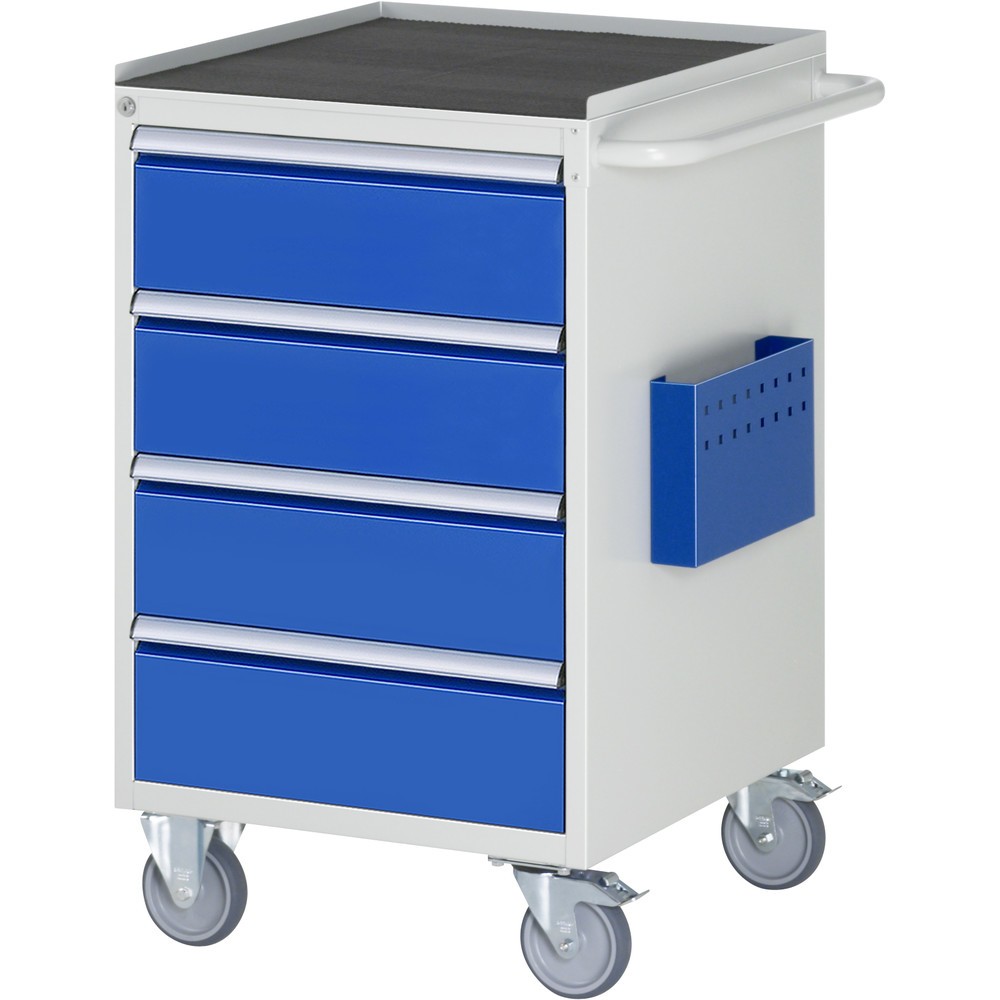 Immagine del prodotto n. 1: RAU Carrello da officina Serie 7000, HxLxP 975 x 580 x 650 mm, con 4 cassetti misura L, piano di appoggio in metallo