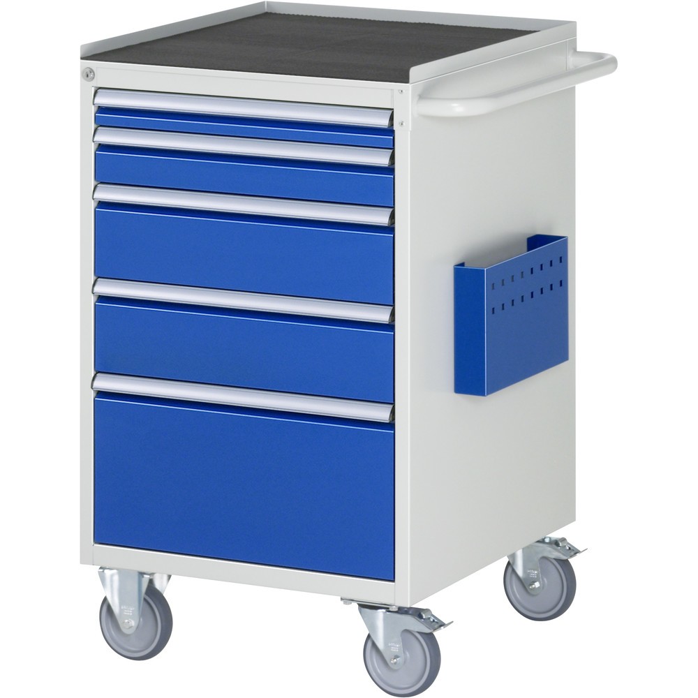 Immagine del prodotto n. 1: RAU Carrello da officina Serie 7000, HxLxP 975 x 580 x 650 mm, con 5 cassetti misura L, piano di appoggio in metallo