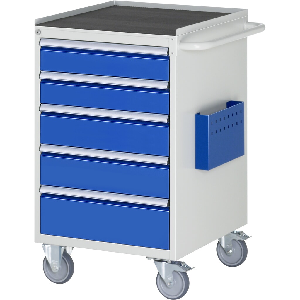 Carrello di montaggio RAU Serie 7000, AxLxP 975 x 580 x 650 mm, 5 cassetti 2 x 120, 2 x 150, 1 x 180 mm, piano di lavoro in metallo Immagine del prodotto n. 1: Carrello di montaggio RAU Serie 7000, AxLxP 975 x 580 x 650 mm, 5 cassetti 2 x 120, 2 x 150, 1 x 180 mm, piano di lavoro in metallo
