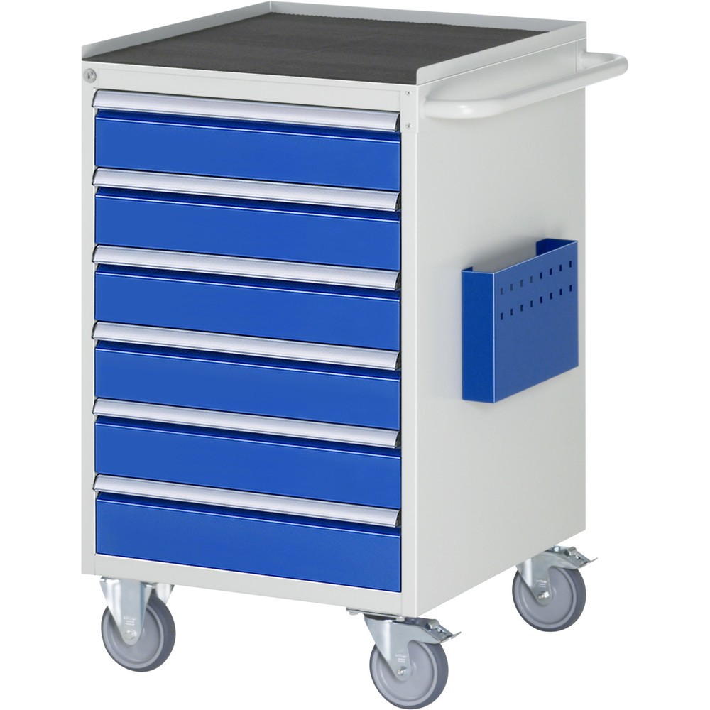 Immagine del prodotto n. 1: Carrello di montaggio RAU Serie 7000, AxLxP 975 x 580 x 650 mm, 6 cassetti 6 x 120 mm, piano di lavoro in metallo