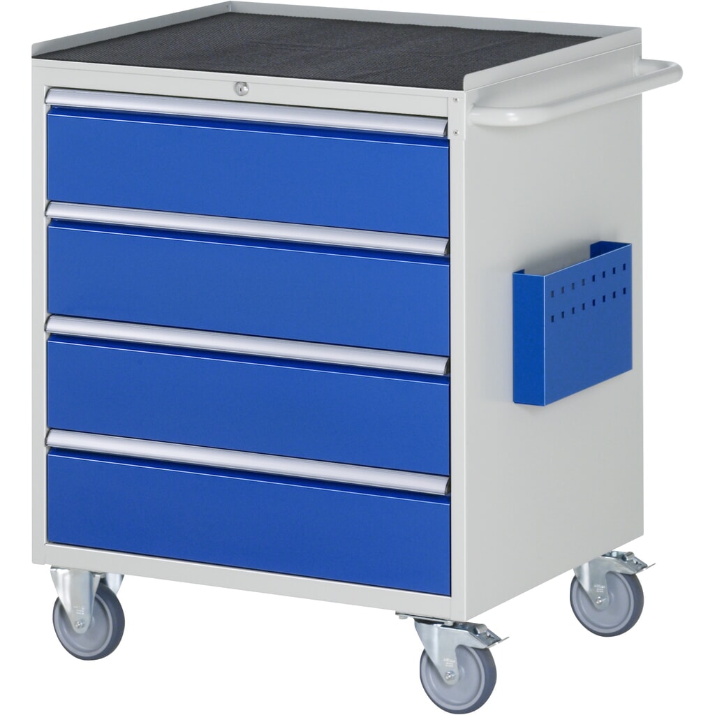 Immagine del prodotto: Carrello di montaggio RAU Serie 7000, AxLxP 975 x 770 x 650 mm, 4 cassetti 4 x 180 mm, piano di lavoro in metallo