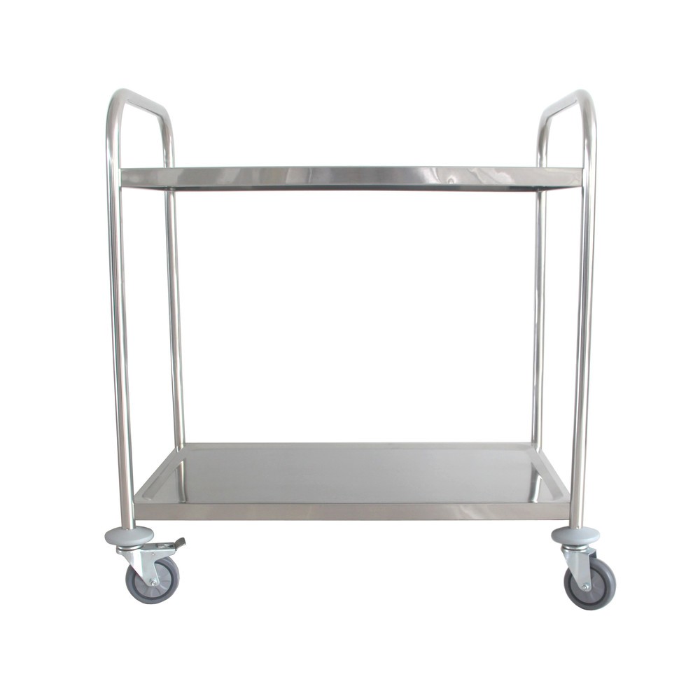 Immagine del prodotto n. 2: Carrello di servizio in acciaio inox HEMMDAL, 2 piani