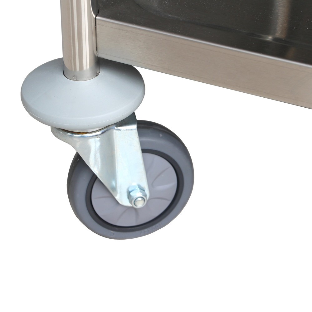 Immagine del prodotto n. 6: Carrello di servizio in acciaio inox HEMMDAL, 2 piani