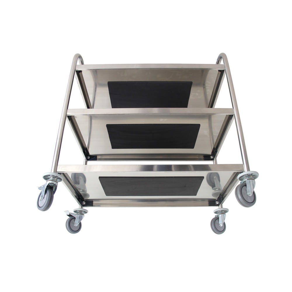 Immagine del prodotto n. 5: Carrello di servizio in acciaio inox HEMMDAL, 3 piani