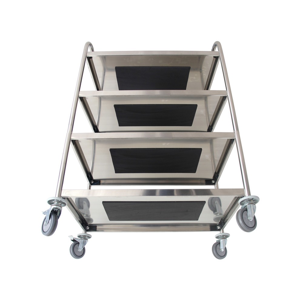 Immagine del prodotto n. 7: Carrello di servizio in acciaio inox HEMMDAL, 4 piani