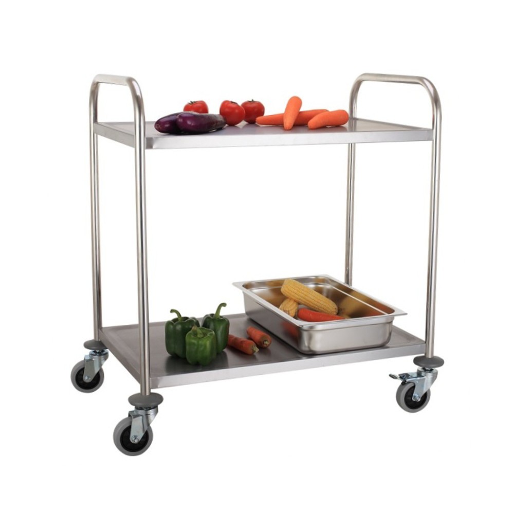 Immagine del prodotto n. 8: Carrello di servizio in acciaio inox HEMMDAL, 2 piani