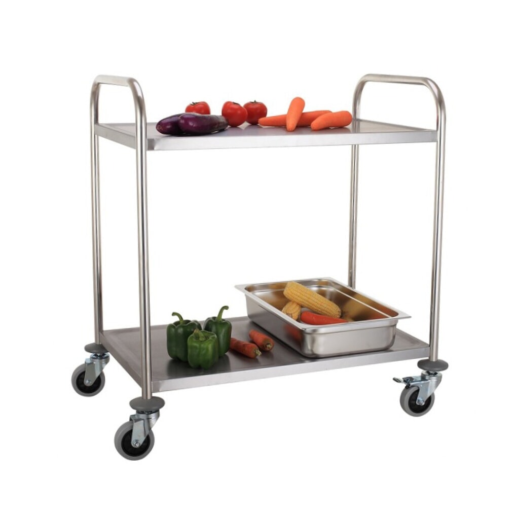 Immagine del prodotto n. 8: Carrello di servizio in acciaio inox HEMMDAL, 2 piani
