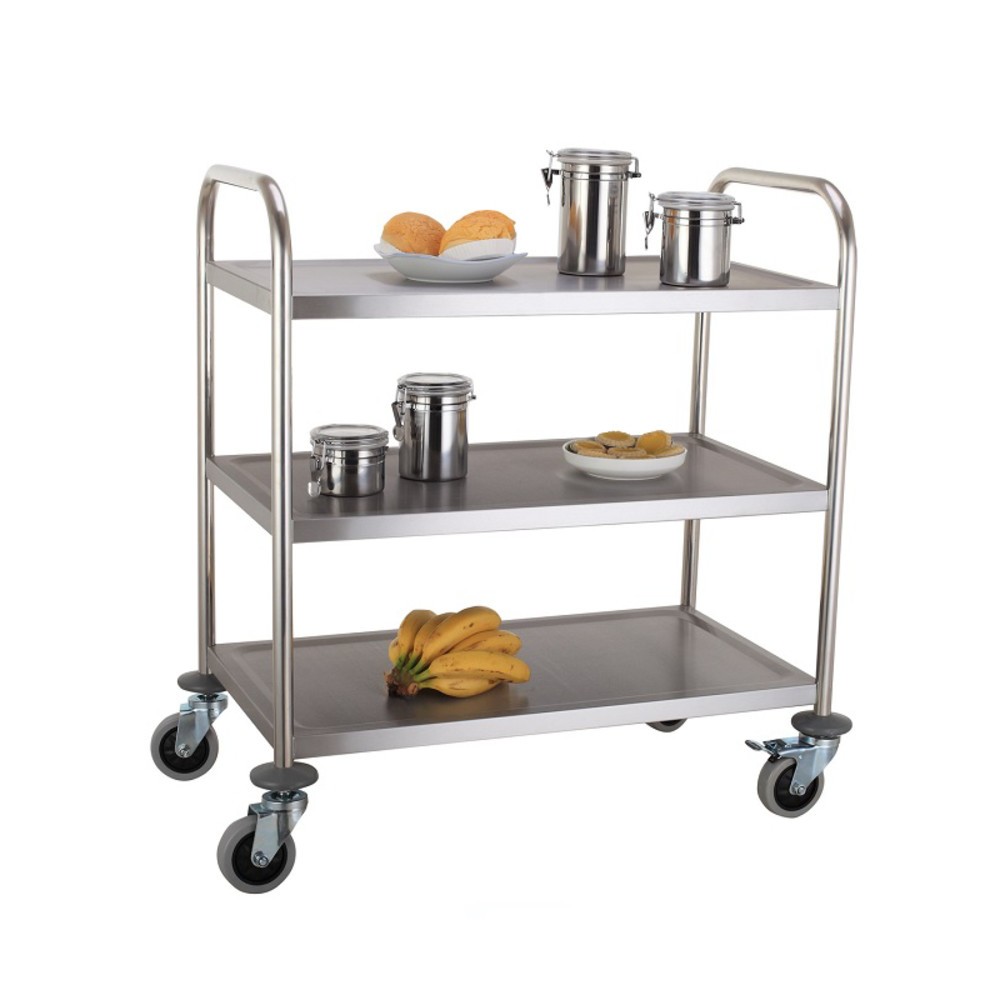 Immagine del prodotto n. 8: Carrello di servizio in acciaio inox HEMMDAL, 3 piani