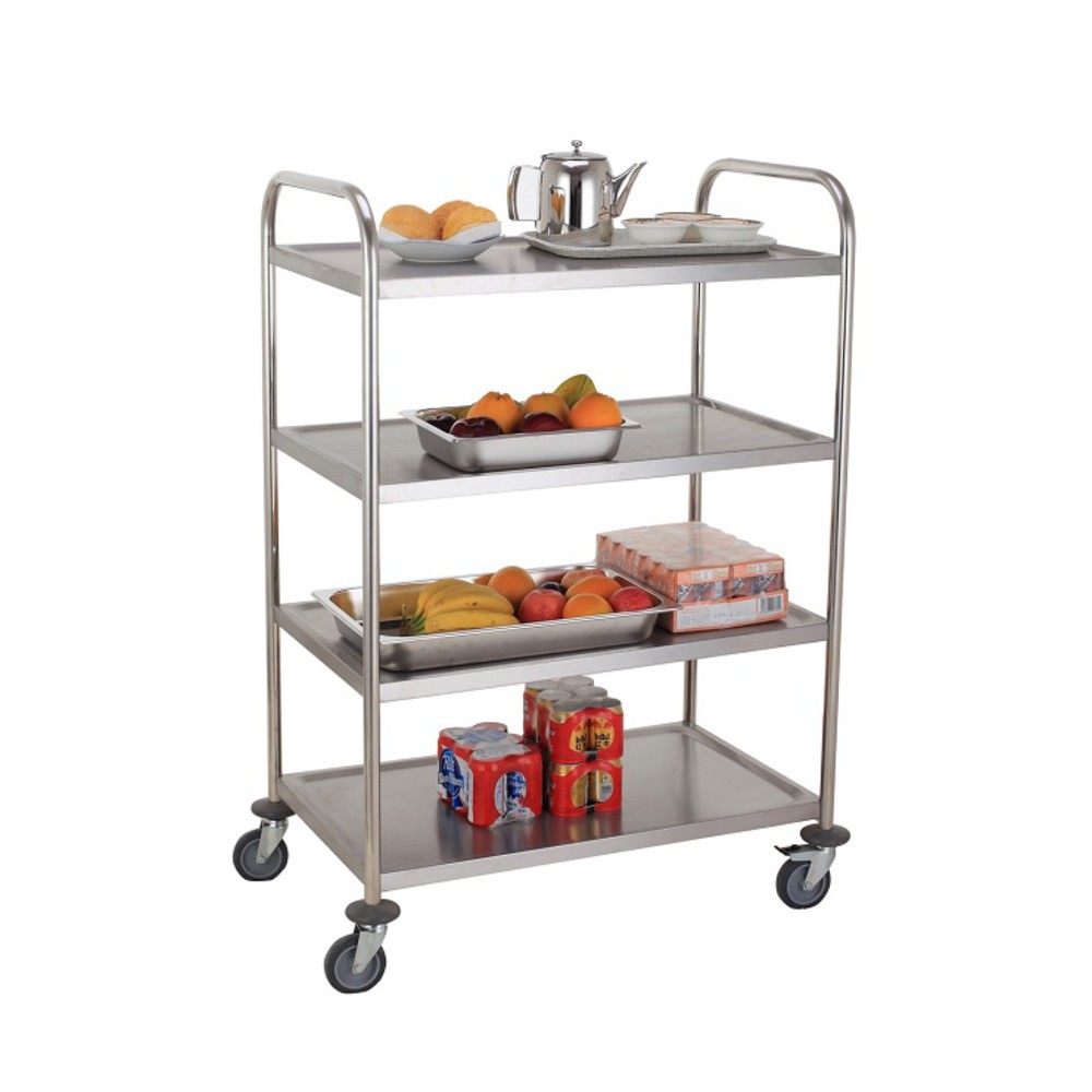 Immagine del prodotto n. 8: Carrello di servizio in acciaio inox HEMMDAL, 4 piani