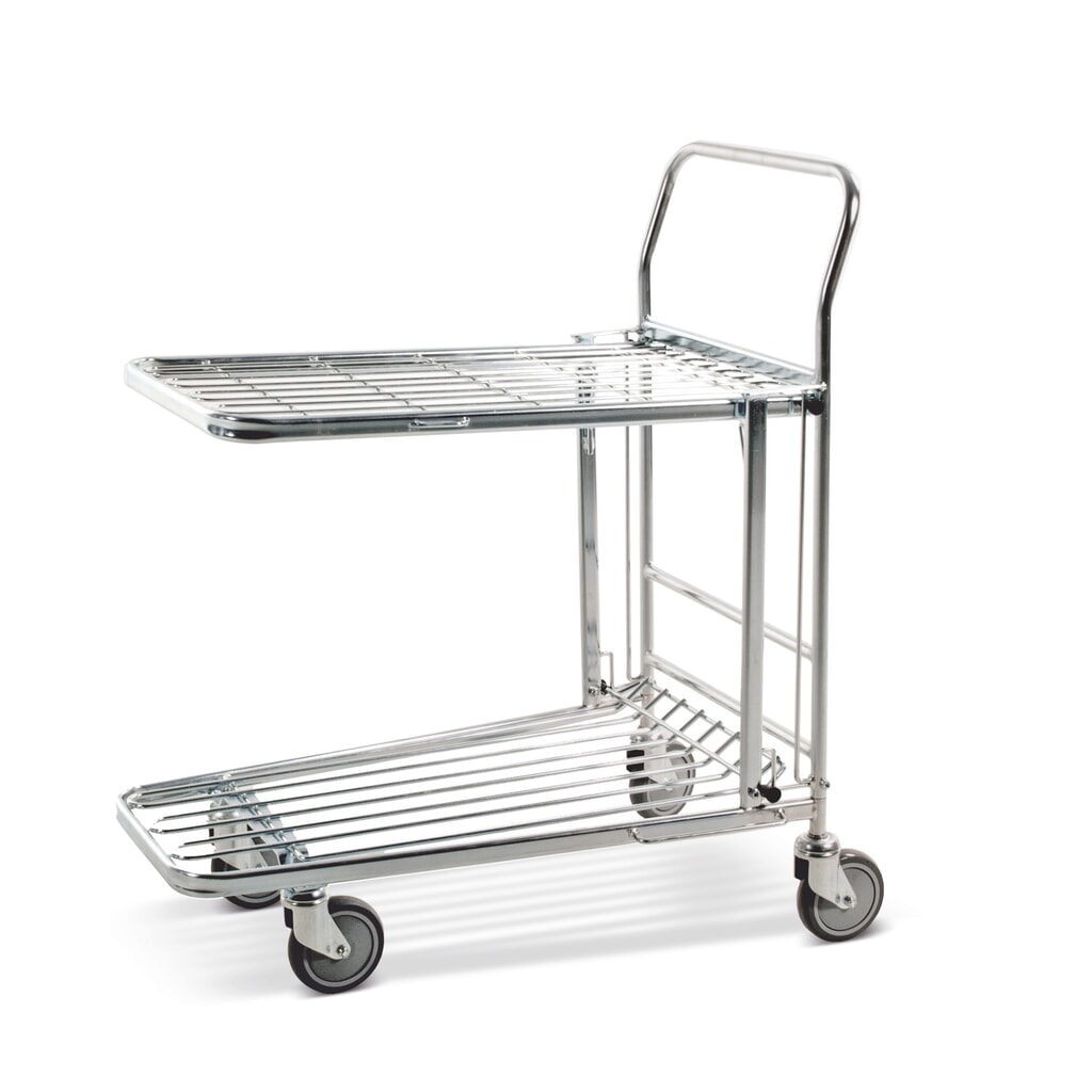 Immagine del prodotto: Carrello di stoccaggio e trasporto, fondo ribaltabile, superficie di carico LxP 435 x 770 mm