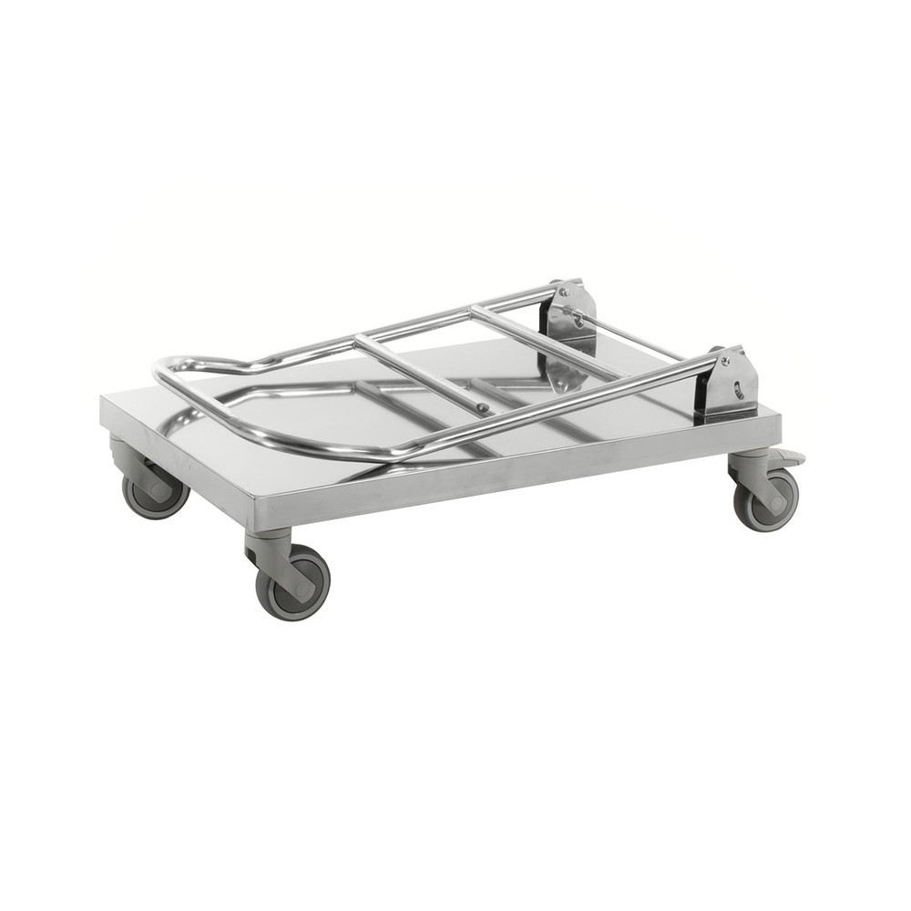 Immagine del prodotto n. 2: Carrello di trasporto, completamente in acciaio inox, 18/0, superficie di carico LxP 520 x 825 mm