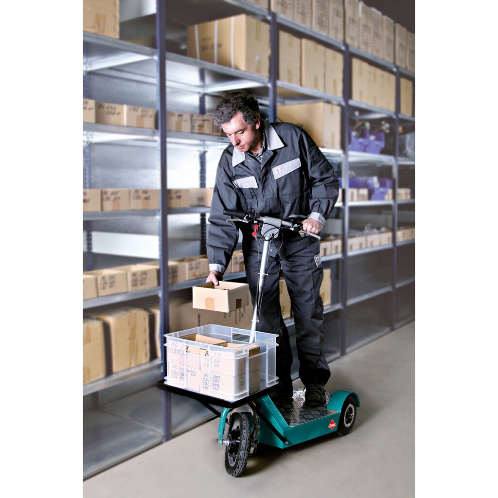 Carrello di trasporto elettrico Ameise® 1000, turchese Immagine del prodotto n. 3: Carrello di trasporto elettrico Ameise® 1000, turchese