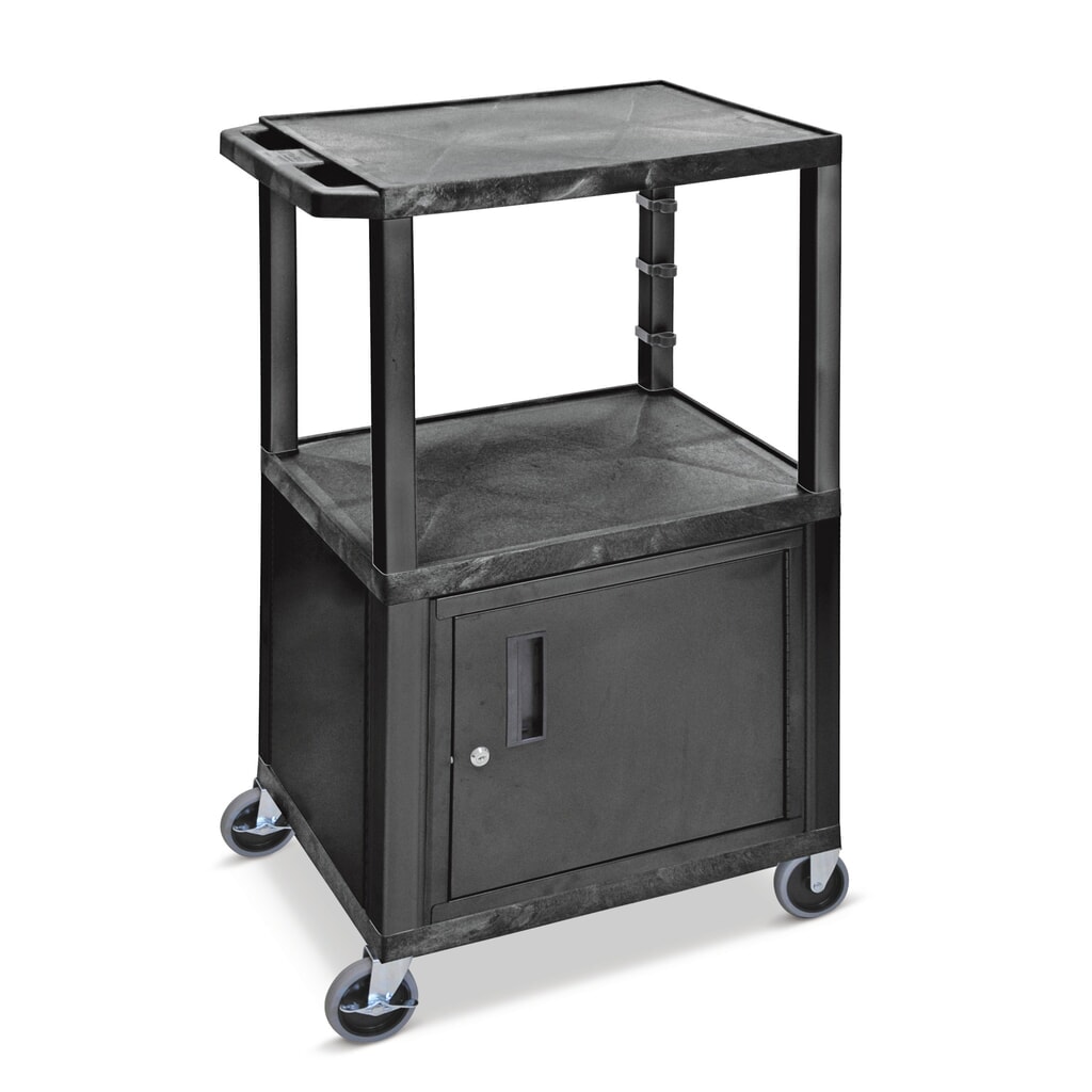 Carrello di trasporto in materiale plastico HEMMDAL con vano inferiore, nero Immagine del prodotto: Carrello di trasporto in materiale plastico HEMMDAL con vano inferiore, nero