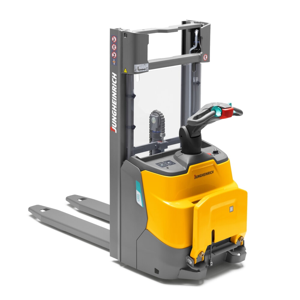 Immagine del prodotto n. 7: Carrello elevatore elettrico Jungheinrich ERC 110i ZZ con piattaforma di stazionamento, montante doppio telescopico, altezza di sollevamento 3.900 mm, portata 1.000 kg, impianto idraulico proporzionale