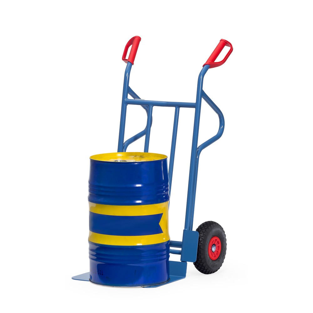 Immagine del prodotto n. 3: Carrello impilatore fetra®, portata 350 kg, pala LxP 480 x 300 mm, con staffe di appoggio, gommatura in PU