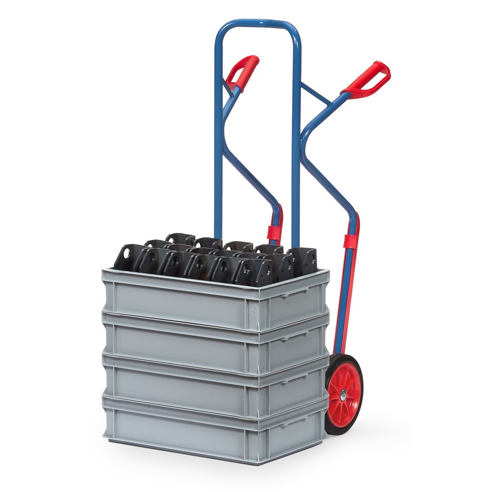 Immagine del prodotto n. 4: Carrello impilatore fetra®, portata 300 kg, pala LxP 320 x 250 mm, con pattini d’invito, ruote in gomma piena