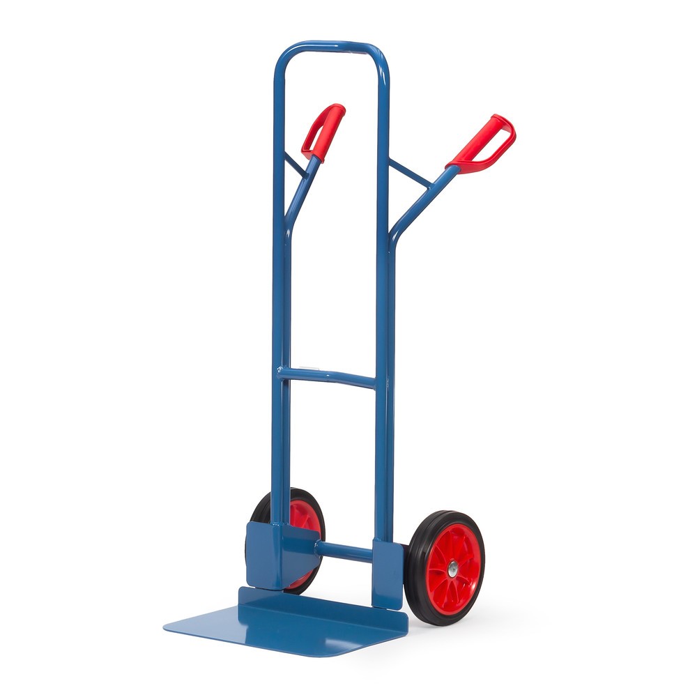 Immagine del prodotto n. 1: Carrello impilatore fetra®, altezza 1.300 mm, portata 300 kg, pala L x P 480 x 300 mm, barra trasversale superiore, ruote in gomma piena