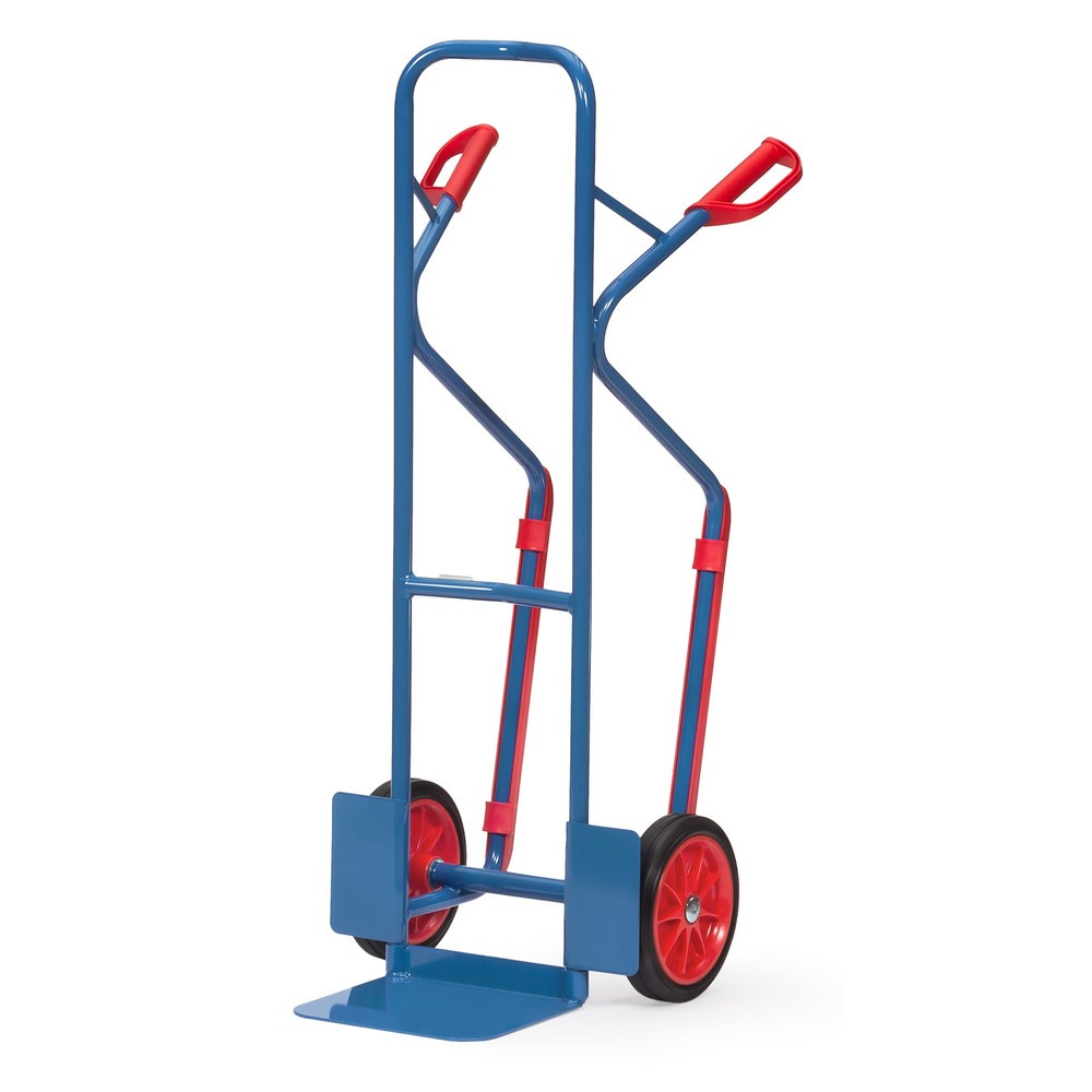 Immagine del prodotto: Carrello impilatore fetra®, portata 300 kg, pala LxP 320 x 250 mm, con pattini d’invito, ruote in gomma piena