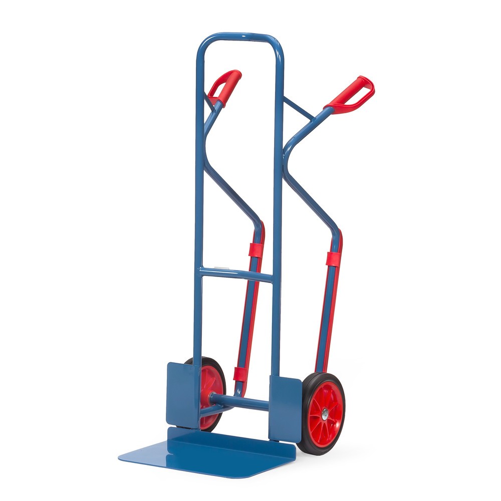 Immagine del prodotto: Carrello impilatore fetra®, portata 300 kg, pala LxP 480 x 300 mm, con pattini d’invito, ruote in gomma piena