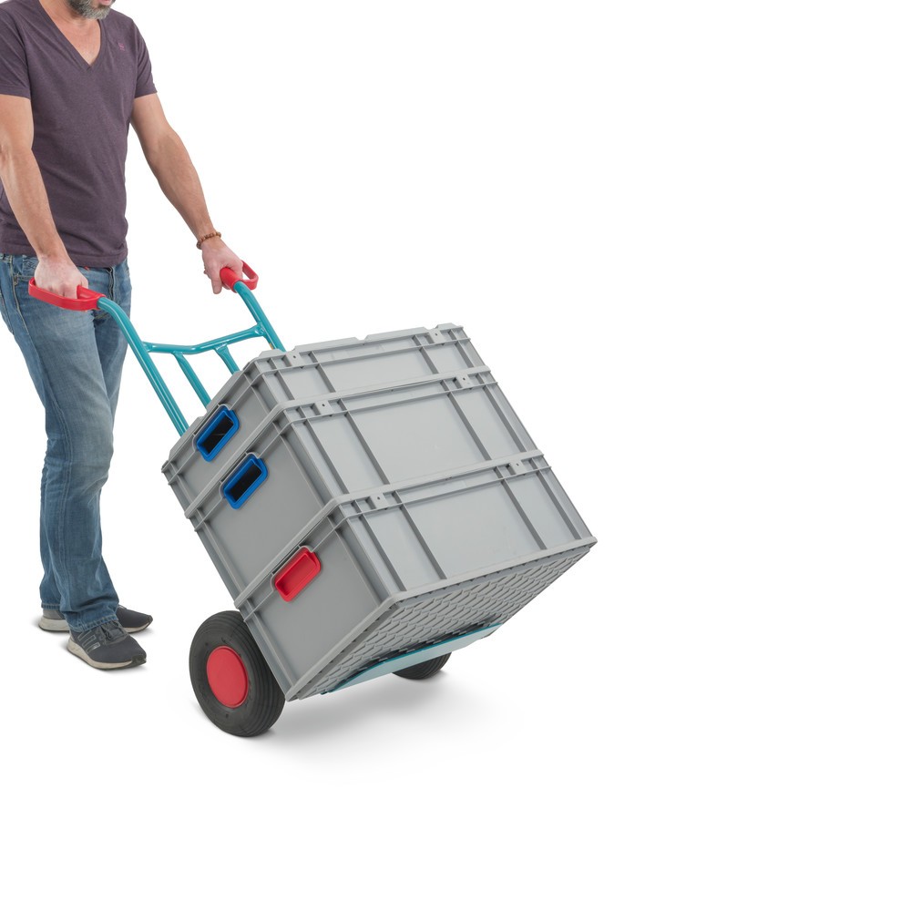 Immagine del prodotto n. 7: carrello in acciaio Ameise®, capacità di carico 250 kg, pala LxP 400 x 150 mm, gommatura pneumatici pneumatici