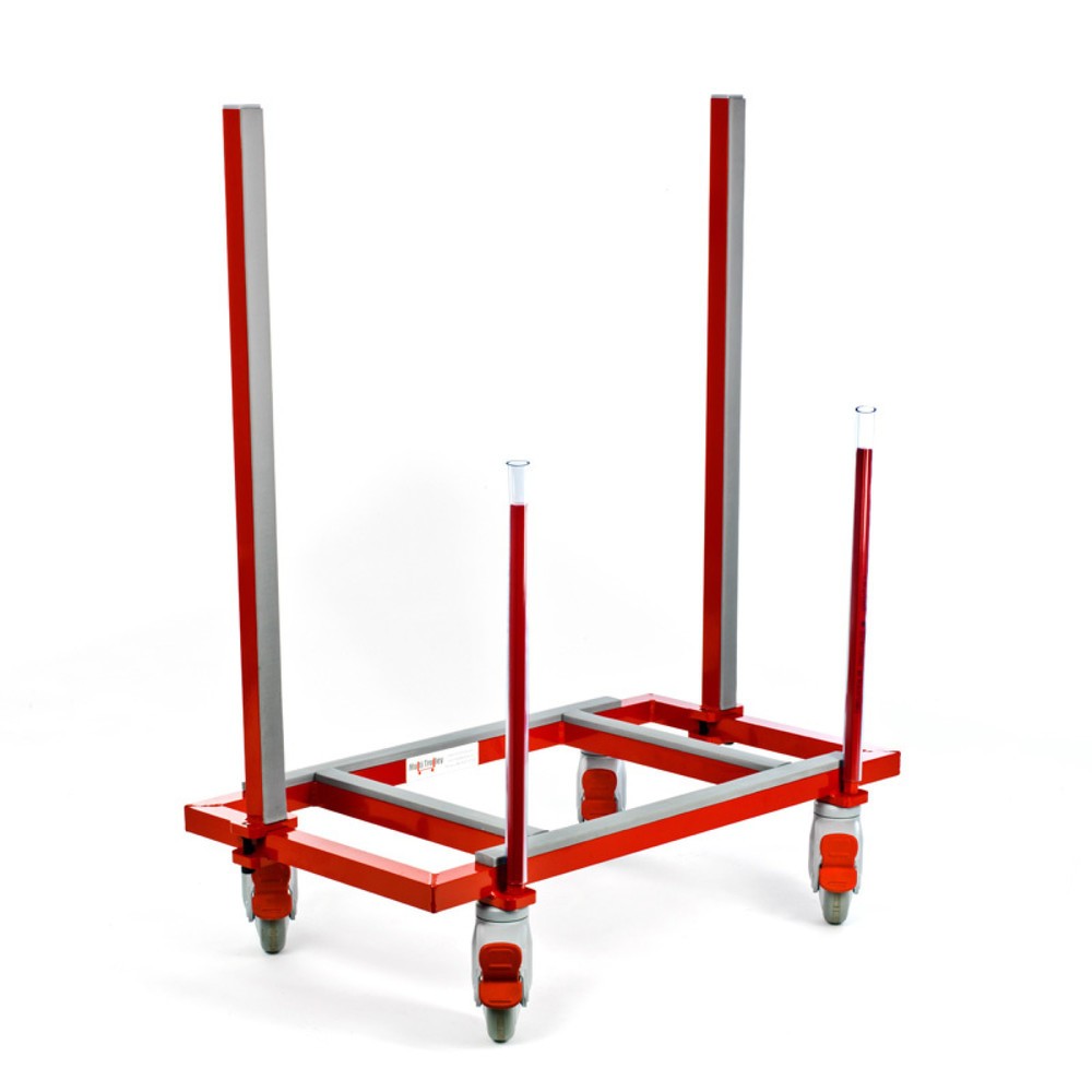 Immagine del prodotto: Carrello multiuso, capacità di carico 250 kg, lxw 780 x 420 mm, 2 barre fisse e 2 barre regolabili