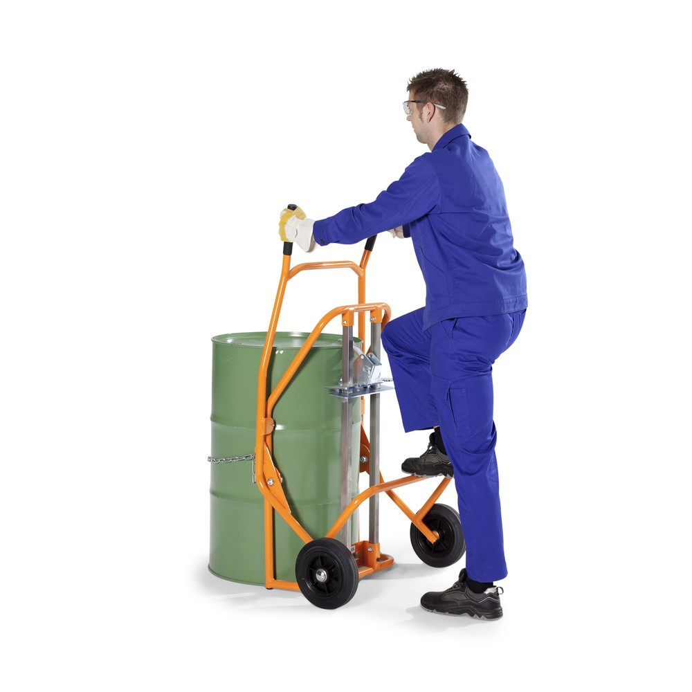 Immagine del prodotto n. 3: Carrello per fusti, per 1 fusto in PE da 60 fino a 220 litri, portata 350 kg