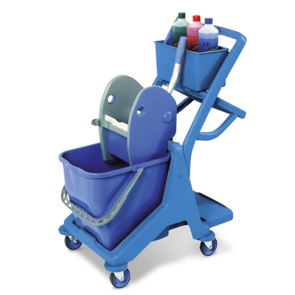 Immagine del prodotto: Secchio singolo con carrello Harema® Profi, secchio da 25 litri, con contenitore in plastica
