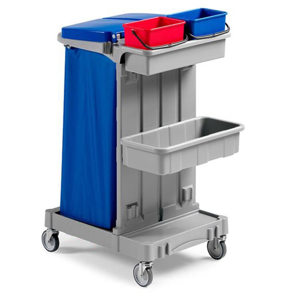 Carrello per pulizie Poly I, 2x 4 litri Immagine del prodotto: Carrello per pulizie Poly I, 2x 4 litri