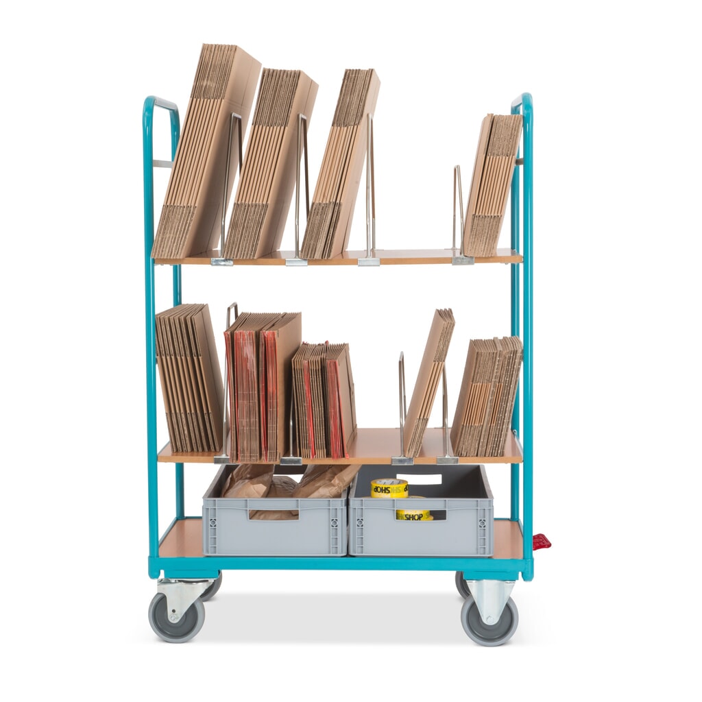 Carrello per scatole di cartone Ameise®, 2 ripiani variabili à 995 x 585 mm Immagine del prodotto n. 5: Carrello per scatole di cartone Ameise®, 2 ripiani variabili à 995 x 585 mm