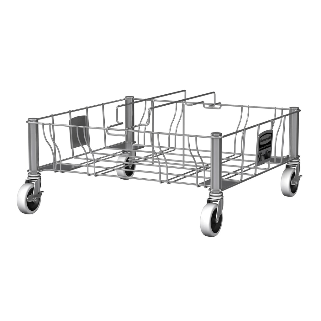 Rubbermaid Slim Jim® carrello per trasporto, acciaio inox, doppio Immagine del prodotto: Rubbermaid Slim Jim® carrello per trasporto, acciaio inox, doppio