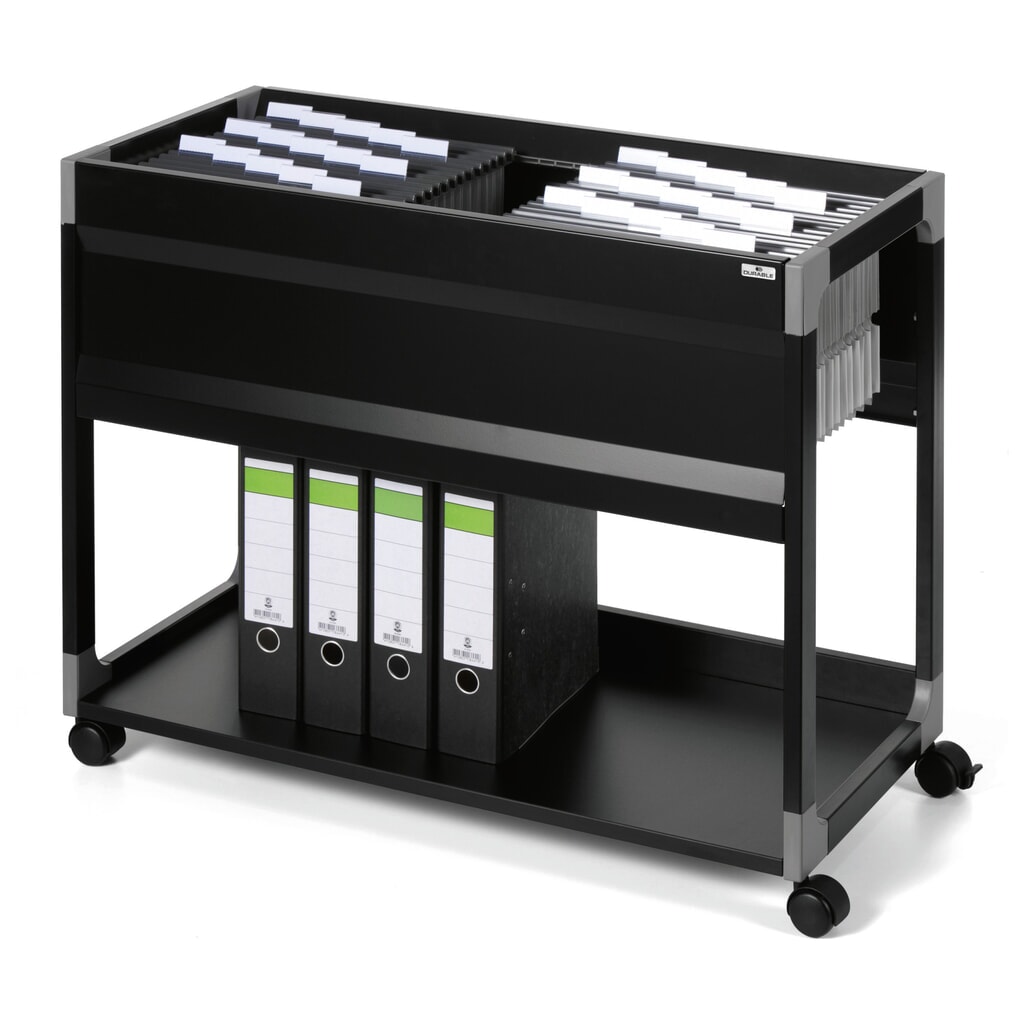 Carrello porta cartelle per 1 dispositivo di aggancio, grigio Immagine del prodotto n. 2: Carrello porta cartelle per 1 dispositivo di aggancio, grigio