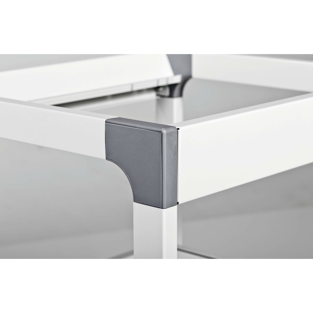 Carrello porta cartelle per 100 cartelle + piano di appoggio raccoglitori, grigio, richiudibile Immagine del prodotto n. 5: Carrello porta cartelle per 100 cartelle + piano di appoggio raccoglitori, grigio, richiudibile