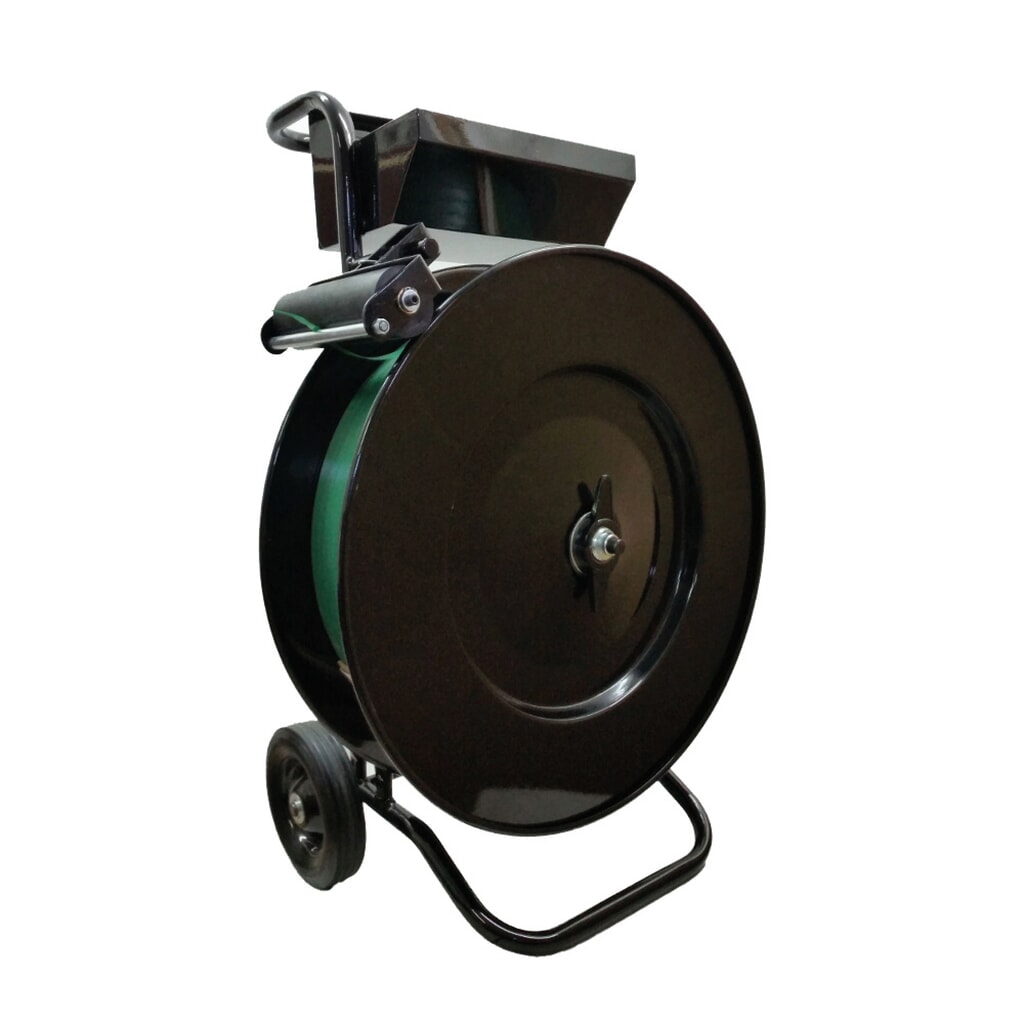 Immagine del prodotto: Carrello portareggia combinato per reggetta in PET e reggetta di acciaio da imballaggio nell'avvolgimento di pacchi, fino a 406 mm di diametro dell'anima
